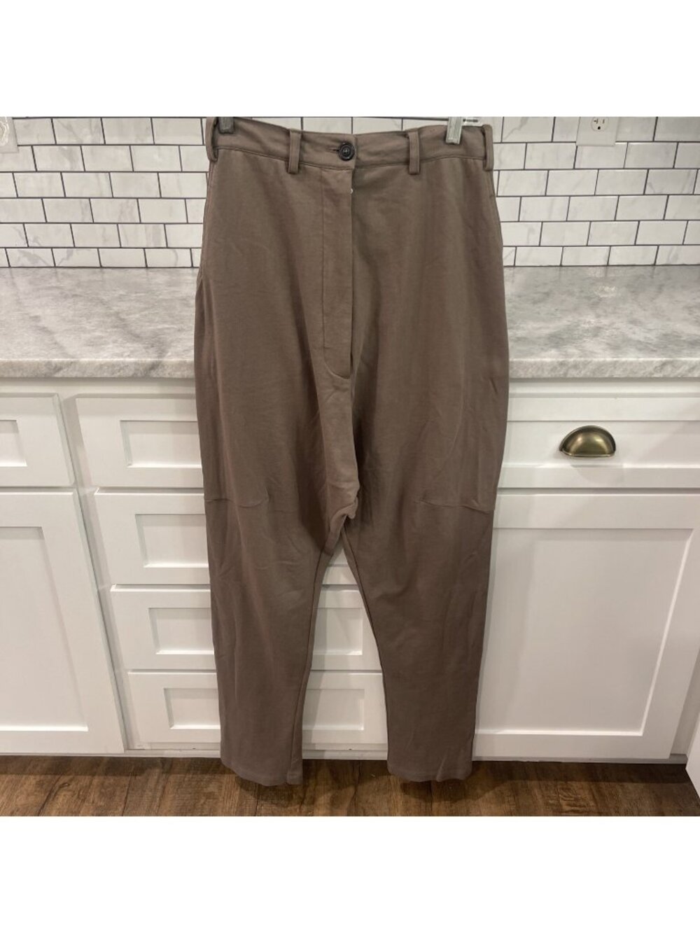Rundholz Womens Drop Crotch Trousers Size Small Taupe Avant Garde‎ Balloon Pants